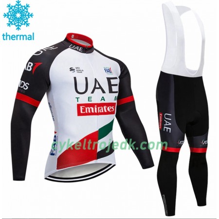 Cykeltøj Langærmet Vinter + Bib Cykelbukser 2018 Team UAE N001